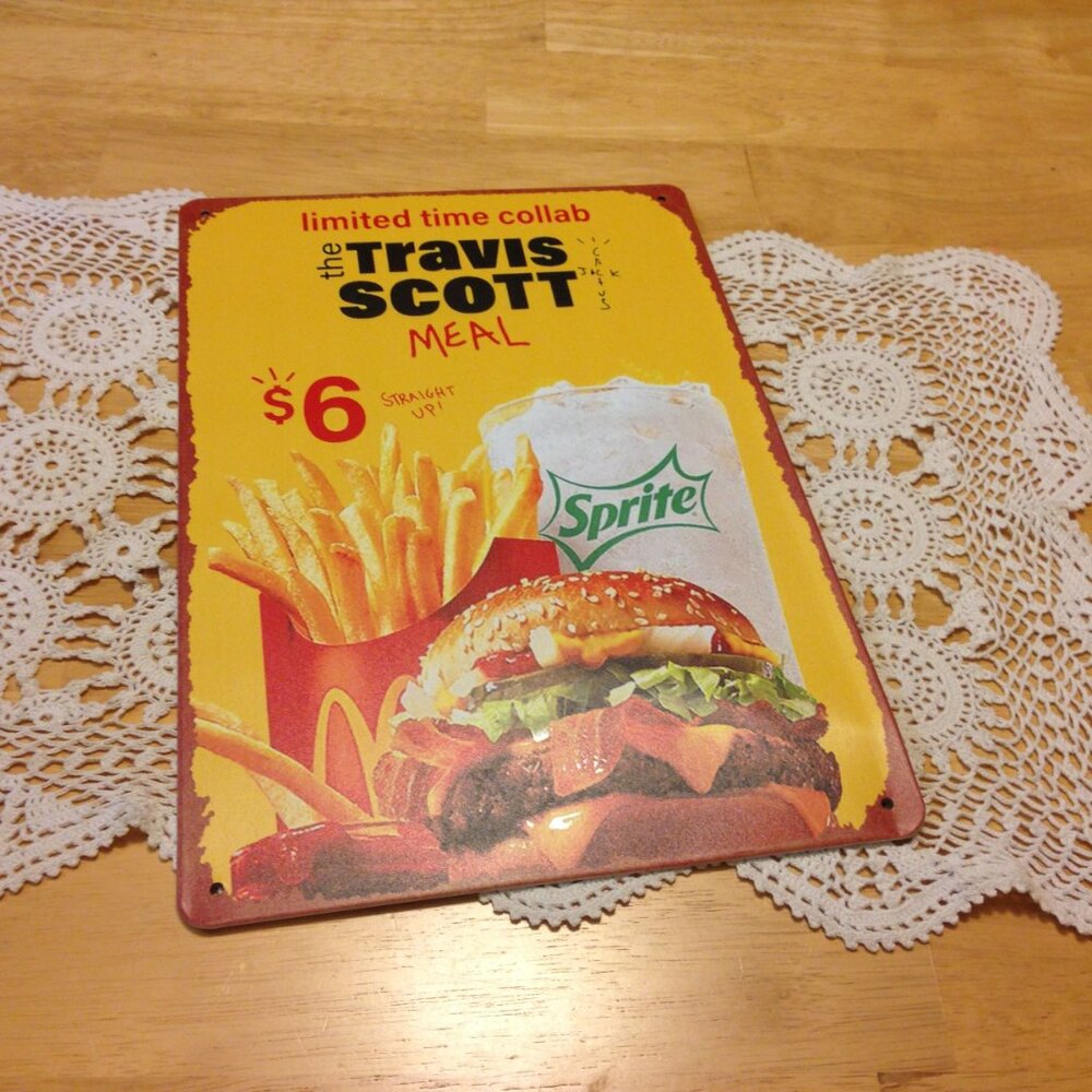 Fast food advertising, special promotion art sign